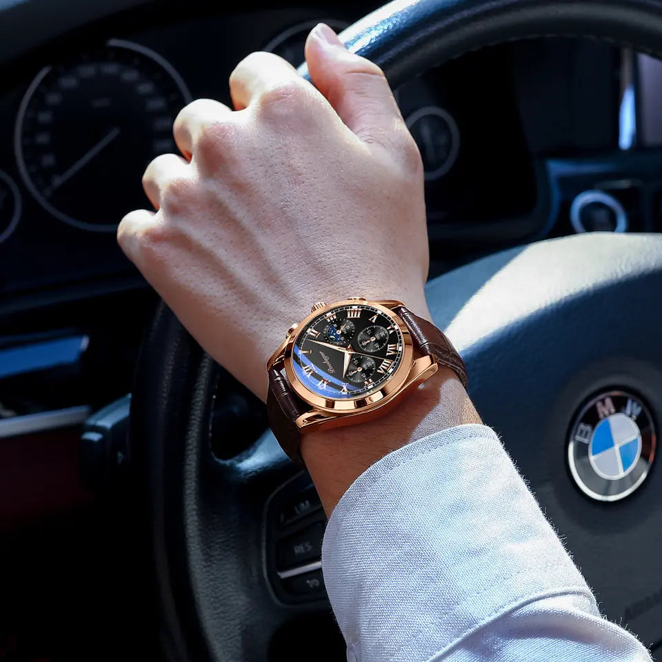 🌟EDICIÓN LIMITADA❗️ | Reloj con correa de piel auténtica.