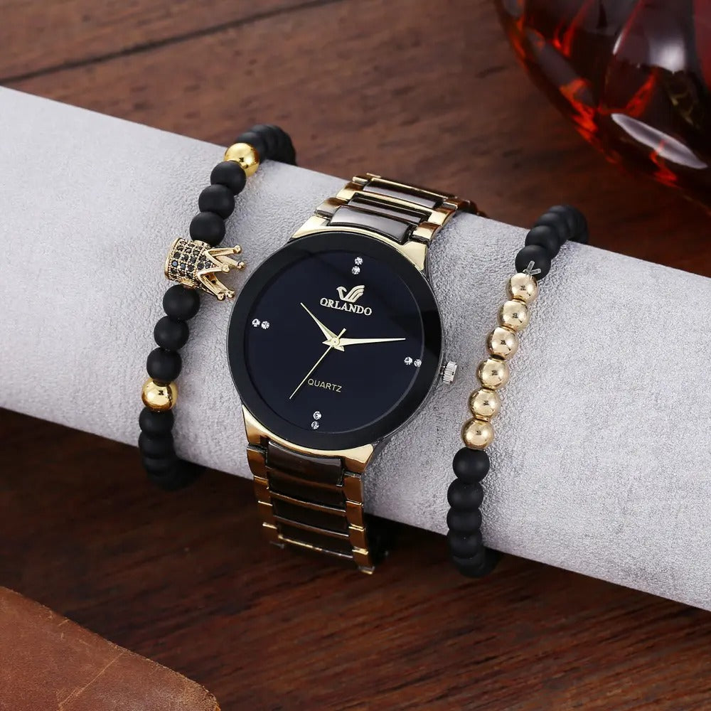 💥 EDICIÓN LIMITADA!❗️ |  | Orlando™ Reloj Suizo de Lujo en Oro y Negro