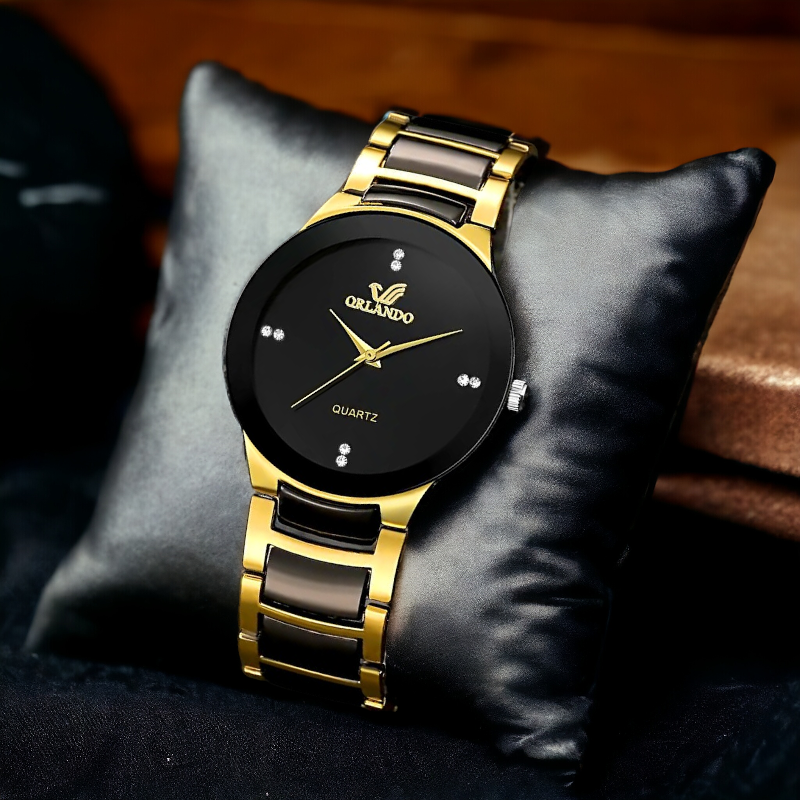 💥 EDICIÓN LIMITADA!❗️ |  | Orlando™ Reloj Suizo de Lujo en Oro y Negro